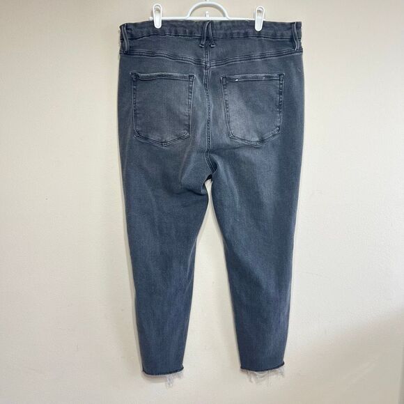 Good American Gray Good Waist Crop Jeans 20 Plus Size Women - Picture 5 of 11